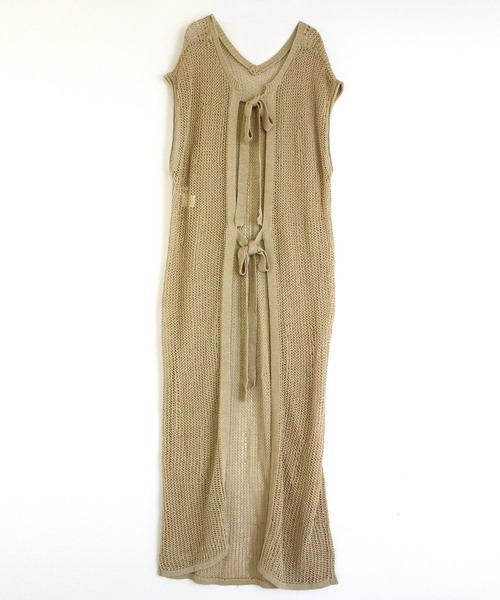 RNA-N（アールエヌエーエヌ）の「K2537 メッシュ編み2wayワンピース（ワンピース・レディース・ブラウン/オフホワイト/ベージュ・MEDIUM）」の7枚目の写真