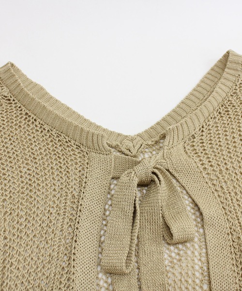 RNA-N（アールエヌエーエヌ）の「K2537 メッシュ編み2wayワンピース（ワンピース・レディース・ブラウン/オフホワイト/ベージュ・MEDIUM）」の16枚目の写真