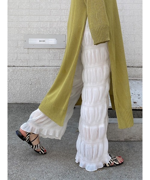 LiSeek（リシーク）の「【LiSeeK】マジョリカプリーツPT（その他パンツ・レディース・ブラック/ライトブラウン/パープル/ホワイト・FREE）」の2枚目の写真