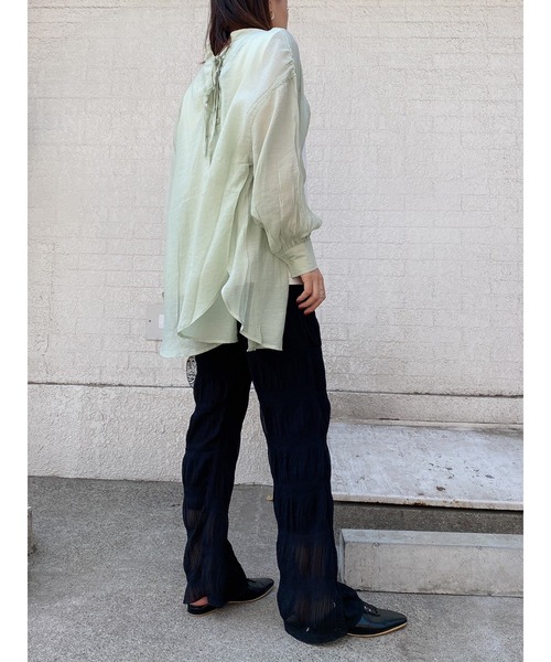 LiSeek（リシーク）の「【LiSeeK】マジョリカプリーツPT（その他パンツ・レディース・ブラック/ライトブラウン/パープル/ホワイト・FREE）」の11枚目の写真