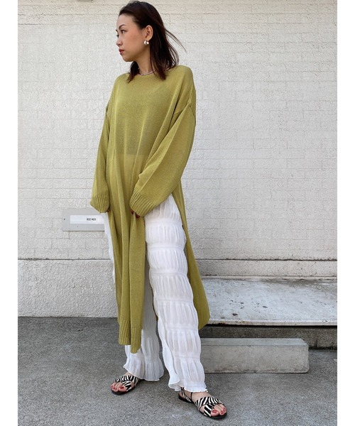 LiSeek（リシーク）の「【LiSeeK】マジョリカプリーツPT（その他パンツ・レディース・ブラック/ライトブラウン/パープル/ホワイト・FREE）」の6枚目の写真