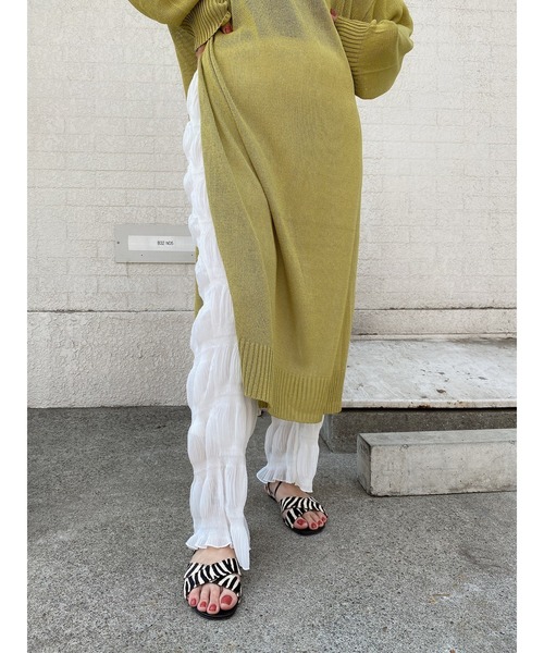 LiSeek（リシーク）の「【LiSeeK】マジョリカプリーツPT（その他パンツ・レディース・ブラック/ライトブラウン/パープル/ホワイト・FREE）」の8枚目の写真