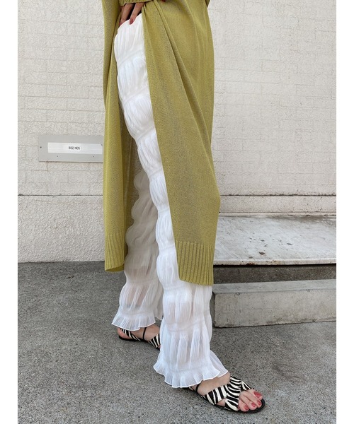 LiSeek（リシーク）の「【LiSeeK】マジョリカプリーツPT（その他パンツ・レディース・ブラック/ライトブラウン/パープル/ホワイト・FREE）」の9枚目の写真