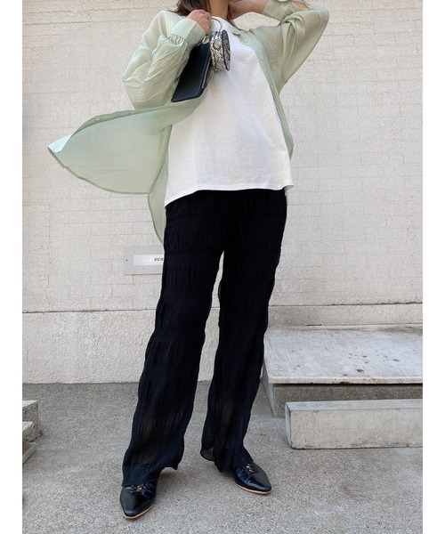 LiSeek（リシーク）の「【LiSeeK】マジョリカプリーツPT（その他パンツ・レディース・ブラック/ライトブラウン/パープル/ホワイト・FREE）」の16枚目の写真