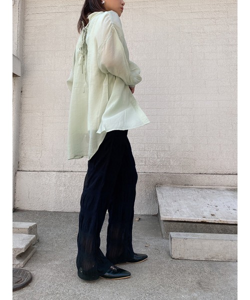 LiSeek（リシーク）の「【LiSeeK】マジョリカプリーツPT（その他パンツ・レディース・ブラック/ライトブラウン/パープル/ホワイト・FREE）」の17枚目の写真