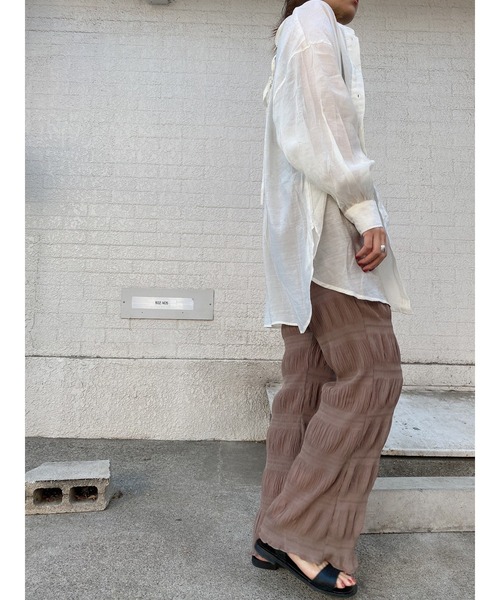 LiSeek（リシーク）の「【LiSeeK】マジョリカプリーツPT（その他パンツ・レディース・ブラック/ライトブラウン/パープル/ホワイト・FREE）」の20枚目の写真