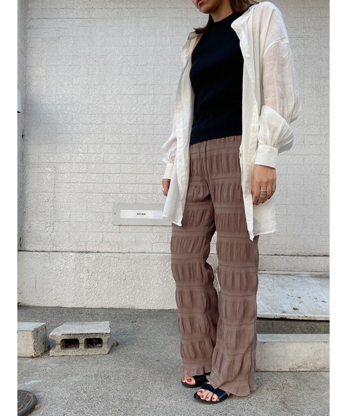 LiSeek（リシーク）の「【LiSeeK】マジョリカプリーツPT（その他パンツ・レディース・ブラック/ライトブラウン/パープル/ホワイト・FREE）」の21枚目の写真