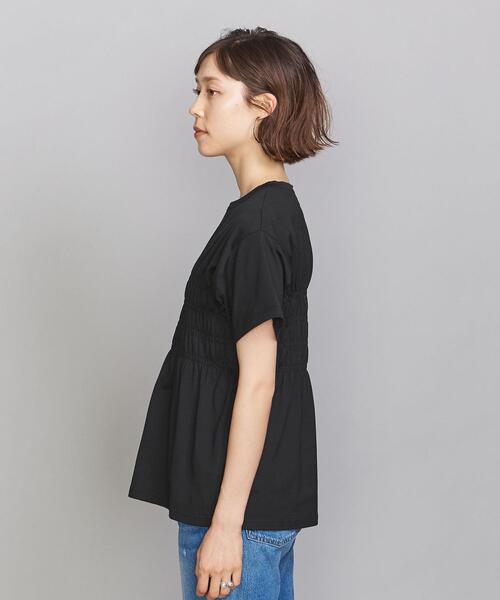 BEAUTY&YOUTH UNITED ARROWS(ビューティーアンドユースユナイテッドアローズ)の「BY コットンシャーリングショートスリーブカットソー(Tシャツ/カットソー・レディース・ホワイト/ブラック/ライラック・FREE)」の5枚目の写真