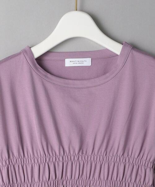 BEAUTY&YOUTH UNITED ARROWS(ビューティーアンドユースユナイテッドアローズ)の「BY コットンシャーリングショートスリーブカットソー(Tシャツ/カットソー・レディース・ホワイト/ブラック/ライラック・FREE)」の14枚目の写真