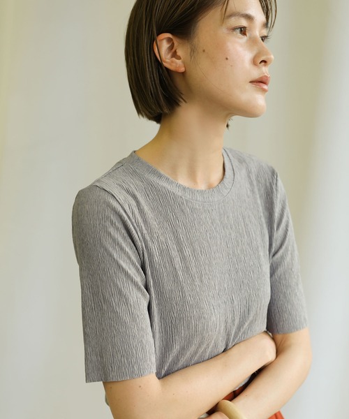 select MOCA(セレクトモカ)の「2021 SS クリンクルデザイントップス(Tシャツ/カットソー・レディース・ホワイト/ブラック/グレー・FREE)」の17枚目の写真