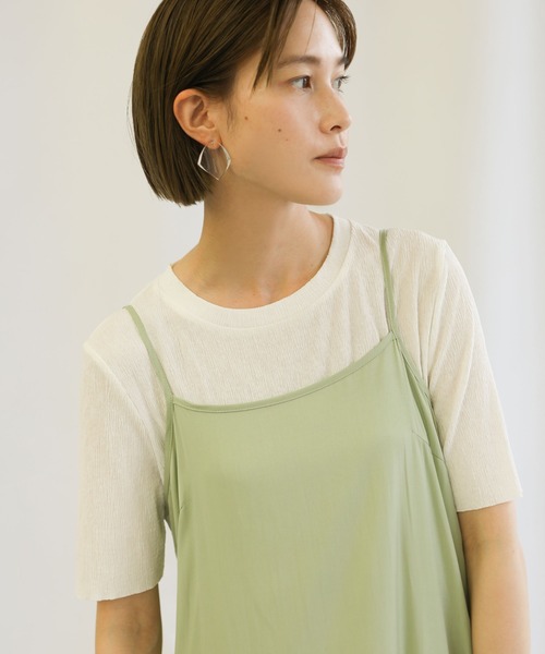 select MOCA(セレクトモカ)の「2021 SS クリンクルデザイントップス(Tシャツ/カットソー・レディース・ホワイト/ブラック/グレー・FREE)」の9枚目の写真