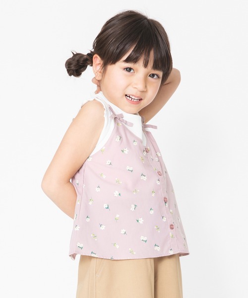 BRANSHES（ブランシェス）の「【UVカット】キャミドッキング半袖チュニック（チュニック・キッズ・ピンク/ライトグリーン・90cm/110cm/100cm/120cm/130cm/140cm/150cm）」の21枚目の写真