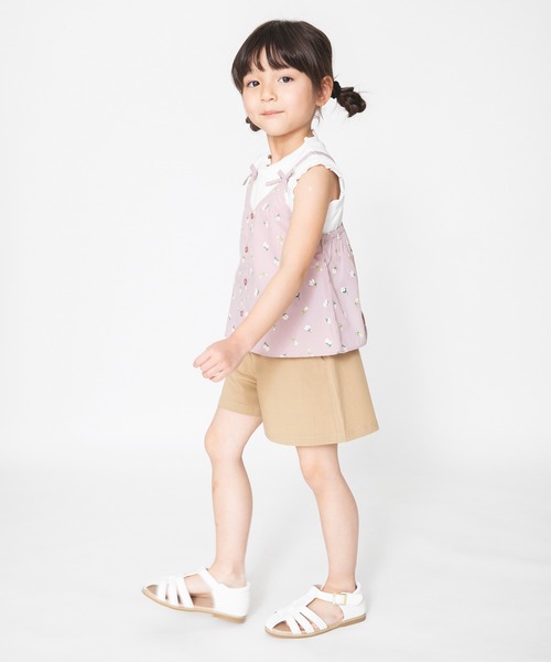 BRANSHES（ブランシェス）の「【UVカット】キャミドッキング半袖チュニック（チュニック・キッズ・ピンク/ライトグリーン・90cm/110cm/100cm/120cm/130cm/140cm/150cm）」の5枚目の写真