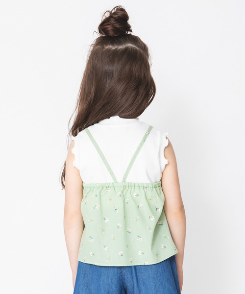 BRANSHES（ブランシェス）の「【UVカット】キャミドッキング半袖チュニック（チュニック・キッズ・ピンク/ライトグリーン・90cm/110cm/100cm/120cm/130cm/140cm/150cm）」の15枚目の写真