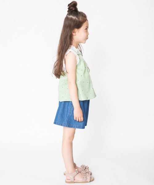 BRANSHES（ブランシェス）の「【UVカット】キャミドッキング半袖チュニック（チュニック・キッズ・ピンク/ライトグリーン・90cm/110cm/100cm/120cm/130cm/140cm/150cm）」の16枚目の写真