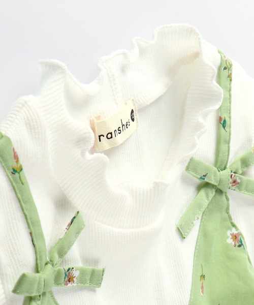 BRANSHES（ブランシェス）の「【UVカット】キャミドッキング半袖チュニック（チュニック・キッズ・ピンク/ライトグリーン・90cm/110cm/100cm/120cm/130cm/140cm/150cm）」の9枚目の写真