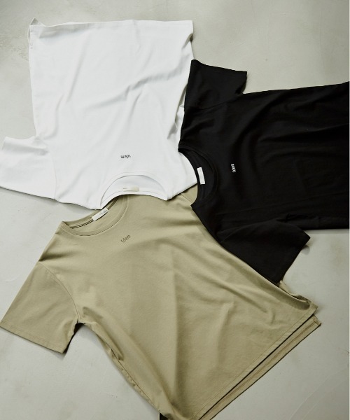 idem（イデム）の「idem basic T-shirt/idemベーシック刺繍ロゴTシャツ【新色あり】（Tシャツ/カットソー・レディース・ブラック/オフホワイト/カーキ/ブルー・FREE）」の16枚目の写真