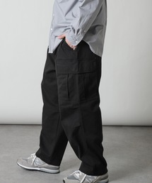 ZIP FIVE | 6ポケット　デニム・チノ ワイドカーゴパンツ/ワイドミリタリーパンツ(カーゴパンツ)