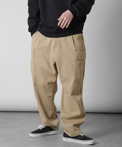 ZIP FIVE(ジップファイブ)の「【ZIP FIVE】 6ポケット デニム ・ チノ ストレッチ ワイド カーゴパンツ / ワイド ミリタリーパンツ(カーゴパンツ・メンズ・ホワイト/ブラック/ベージュ/ネイビー/オリーブ/サックスブルー/ブラック系/ブルー・MEDIUM/LARGE/X-LARGE)」の21枚目の写真