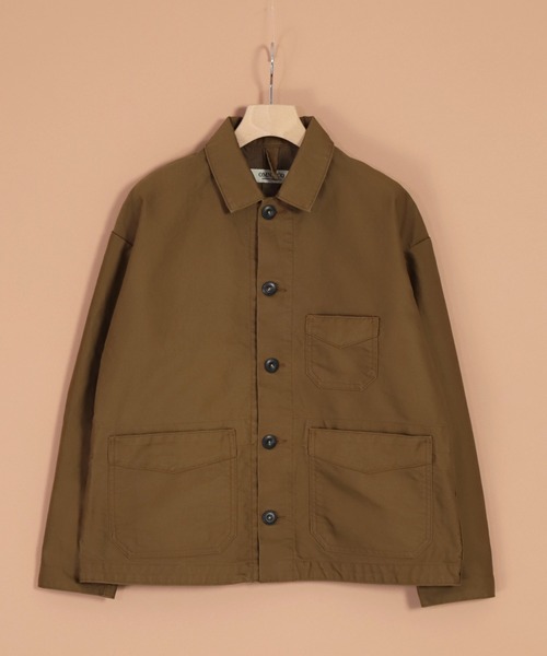 OMNIGOD（オムニゴッド）の「[OMNIGOD womens / オムニゴッド] ギザコットンモールスキン フレンチカバーオール（カバーオール・レディース・ネイビー/ブラウン・0）」の2枚目の写真