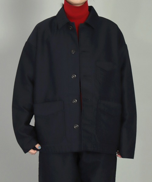 OMNIGOD（オムニゴッド）の「[OMNIGOD womens / オムニゴッド] ギザコットンモールスキン フレンチカバーオール（カバーオール・レディース・ネイビー/ブラウン・0）」の20枚目の写真