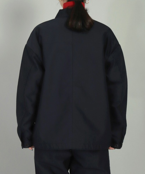 OMNIGOD（オムニゴッド）の「[OMNIGOD womens / オムニゴッド] ギザコットンモールスキン フレンチカバーオール（カバーオール・レディース・ネイビー/ブラウン・0）」の9枚目の写真
