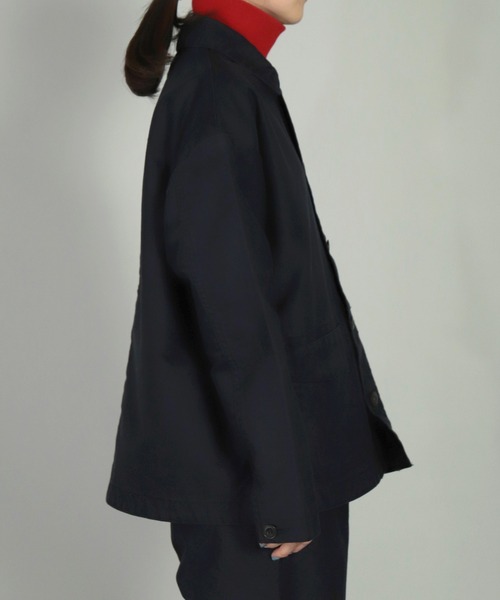 OMNIGOD（オムニゴッド）の「[OMNIGOD womens / オムニゴッド] ギザコットンモールスキン フレンチカバーオール（カバーオール・レディース・ネイビー/ブラウン・0）」の6枚目の写真