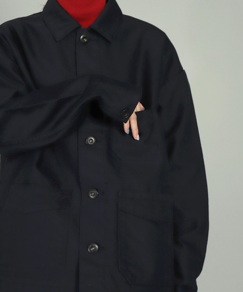 OMNIGOD（オムニゴッド）の「[OMNIGOD womens / オムニゴッド] ギザコットンモールスキン フレンチカバーオール（カバーオール・レディース・ネイビー/ブラウン・0）」の18枚目の写真