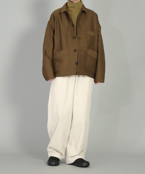 OMNIGOD（オムニゴッド）の「[OMNIGOD womens / オムニゴッド] ギザコットンモールスキン フレンチカバーオール（カバーオール・レディース・ネイビー/ブラウン・0）」の8枚目の写真