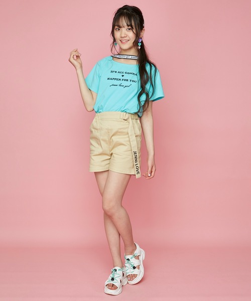 JENNI love(ジェニィラブ)の「サイドベルトBIGポケットショーパン(その他パンツ・キッズ・ベージュ/ラベンダー/カーキ・150cm/130cm/160cm/140cm)」の5枚目の写真