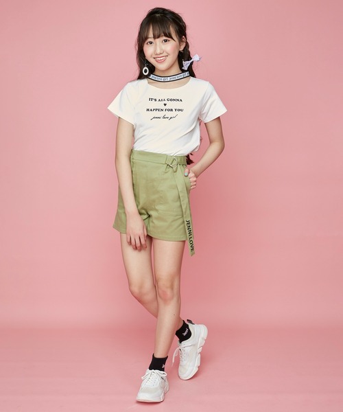 JENNI love(ジェニィラブ)の「サイドベルトBIGポケットショーパン(その他パンツ・キッズ・ベージュ/ラベンダー/カーキ・150cm/130cm/160cm/140cm)」の6枚目の写真