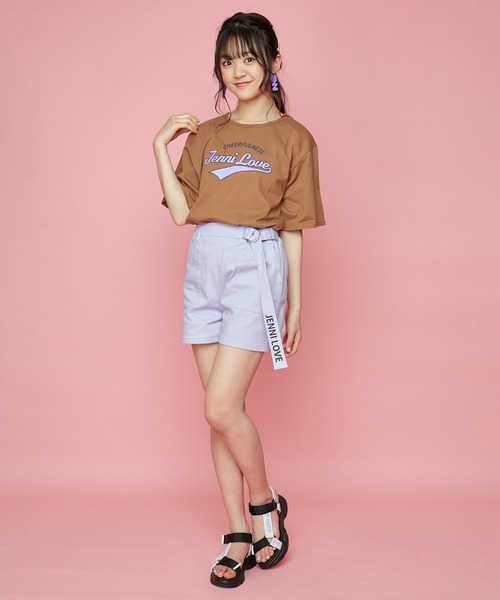 JENNI love(ジェニィラブ)の「サイドベルトBIGポケットショーパン(その他パンツ・キッズ・ベージュ/ラベンダー/カーキ・150cm/130cm/160cm/140cm)」の7枚目の写真