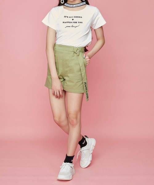 JENNI love(ジェニィラブ)の「サイドベルトBIGポケットショーパン(その他パンツ・キッズ・ベージュ/ラベンダー/カーキ・150cm/130cm/160cm/140cm)」の22枚目の写真