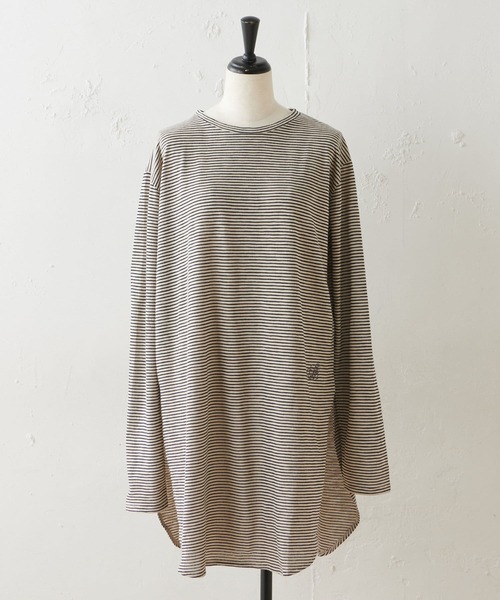 BEARDSLEY（ビアズリー）の「シンプルTイニシャル入（Tシャツ/カットソー・レディース・ホワイト/ブラック・FREE）」の3枚目の写真