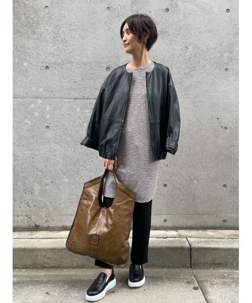 BEARDSLEY（ビアズリー）の「シンプルTイニシャル入（Tシャツ/カットソー・レディース・ホワイト/ブラック・FREE）」の18枚目の写真