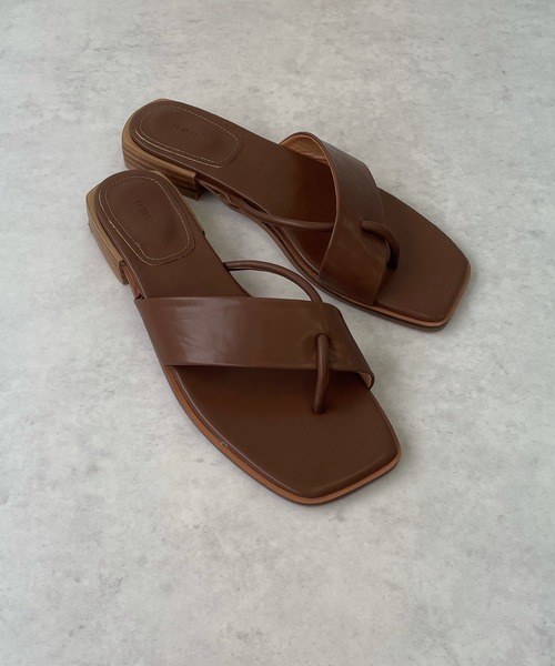 LE MORE（リモア）の「クロスフラットサンダル（サンダル・レディース・ブラック/ベージュ/ブラウン・S/M/L）」の9枚目の写真