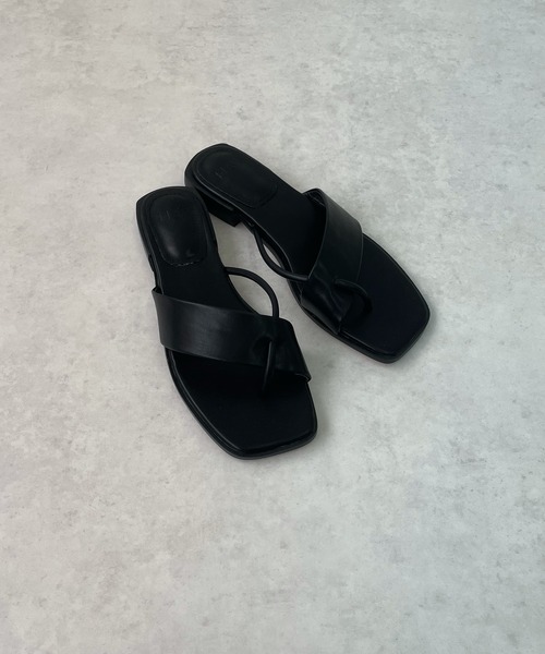 LE MORE（リモア）の「クロスフラットサンダル（サンダル・レディース・ブラック/ベージュ/ブラウン・S/M/L）」の12枚目の写真