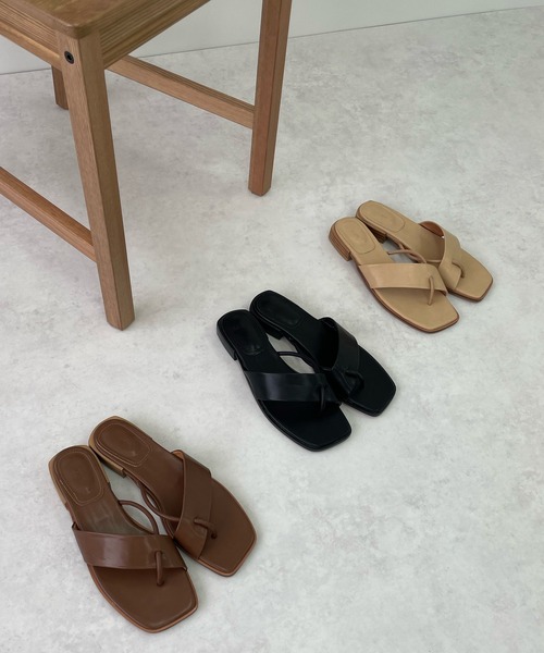 LE MORE（リモア）の「クロスフラットサンダル（サンダル・レディース・ブラック/ベージュ/ブラウン・S/M/L）」の16枚目の写真