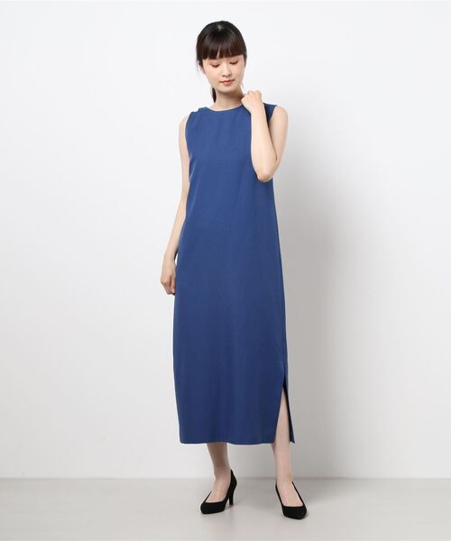 TITE IN THE STORE（ティテ　インザ　ストア）の「ナチュラルタッチ機能素材ノースリーブワンピース（ワンピース・レディース・チャコールグレー/ベージュ/ブラウン/グリーン/ブルー・38）」の13枚目の写真