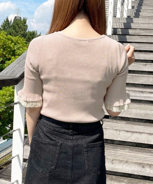 apres jour(アプレジュール)の「袖口レースリブトップス【ZOZOTOWN限定アイテム】(ニット/セーター・レディース・アイボリー/ピンクベージュ/ブラック・フリー/X-LARGE)」の21枚目の写真
