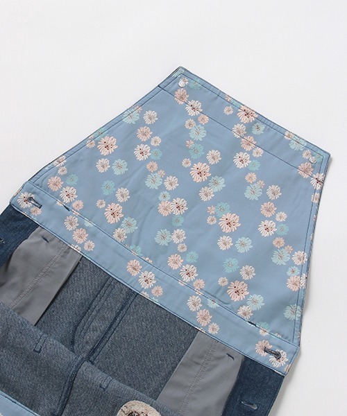 pom ponette junior（ポンポネットジュニア）の「【PAUL＆JOEコラボ】ミディ丈サロペットスカート（サロペット/オーバーオール・キッズ・ネイビー/ライトベージュ・150/160/140/165）」の11枚目の写真