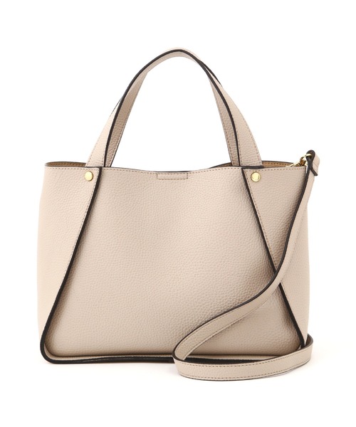 NATURAL BEAUTY BASIC（ナチュラルビューティーベーシック）の「トラペーズデイリートート（トートバッグ・レディース・ベージュ/オフホワイト/ラベンダー・ﾌﾘ-）」の10枚目の写真