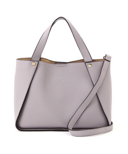 NATURAL BEAUTY BASIC（ナチュラルビューティーベーシック）の「トラペーズデイリートート（トートバッグ・レディース・ベージュ/オフホワイト/ラベンダー・ﾌﾘ-）」の15枚目の写真