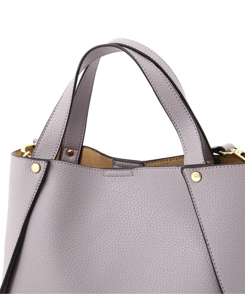 NATURAL BEAUTY BASIC（ナチュラルビューティーベーシック）の「トラペーズデイリートート（トートバッグ・レディース・ベージュ/オフホワイト/ラベンダー・ﾌﾘ-）」の18枚目の写真