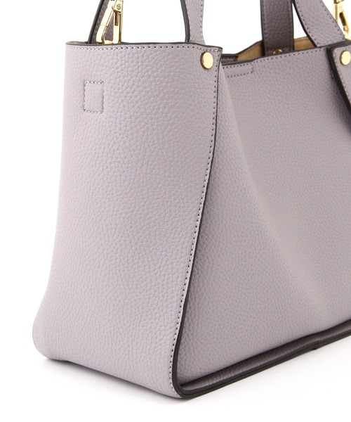 NATURAL BEAUTY BASIC（ナチュラルビューティーベーシック）の「トラペーズデイリートート（トートバッグ・レディース・ベージュ/オフホワイト/ラベンダー・ﾌﾘ-）」の19枚目の写真