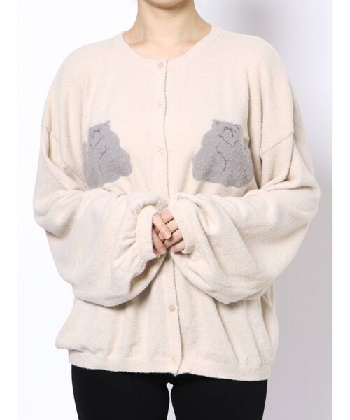 merry jenny(メリージェニー)の「cat&cat カーディガン(カーディガン/ボレロ・レディース・オフホワイト/グレー/ブラック・FREE)」の14枚目の写真