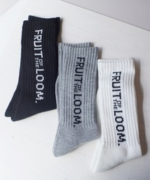 RiNc | 【 FRUIT OF THE LOOM / フルーツ オブ ザ ルーム 】 縦 ロゴ ソックス 3点セット(ソックス/靴下)