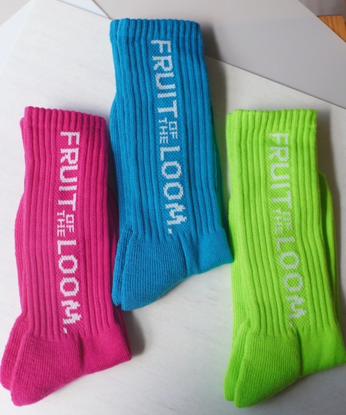 RiNc (リンク)の「【 FRUIT OF THE LOOM / フルーツ オブ ザ ルーム 】 縦 ロゴ ソックス 3点セット(ソックス/靴下・レディース・C/A/B・FREE)」の3枚目の写真