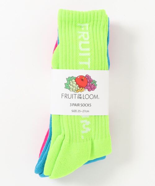 RiNc (リンク)の「【 FRUIT OF THE LOOM / フルーツ オブ ザ ルーム 】 縦 ロゴ ソックス 3点セット(ソックス/靴下・レディース・C/A/B・FREE)」の7枚目の写真