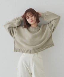 flaner | ルーズスリーブショートニット(ニット/セーター)